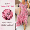 Katherine | 🔥Kleid mit V-Ausschnitt und Blumenprint