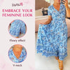 Tate | Kleid mit Blumenmuster und V-Ausschnitt