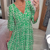 Hanna | Geblümtes Kleid mit V-Ausschnitt