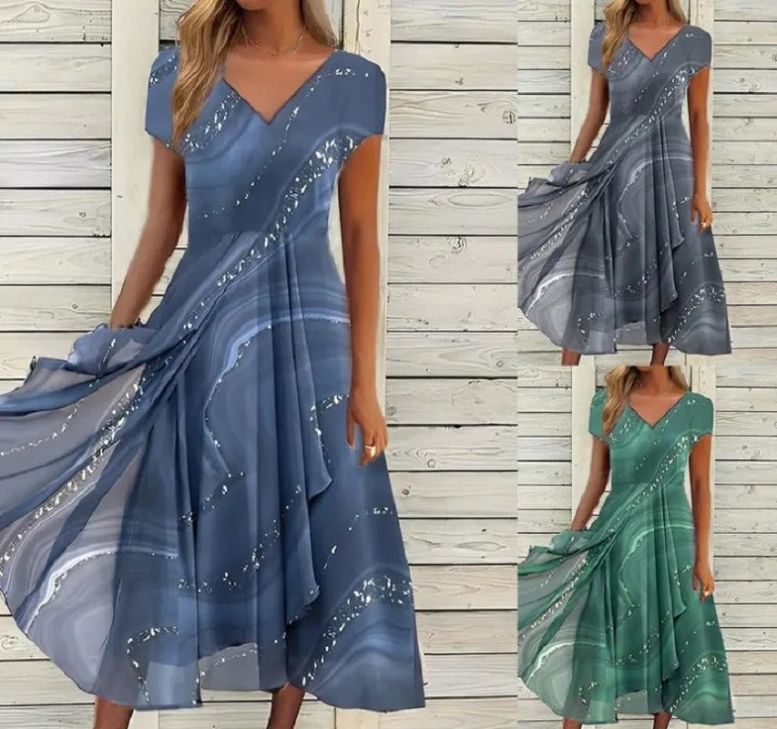 Dale | Midi-Kleid mit V-Ausschnitt