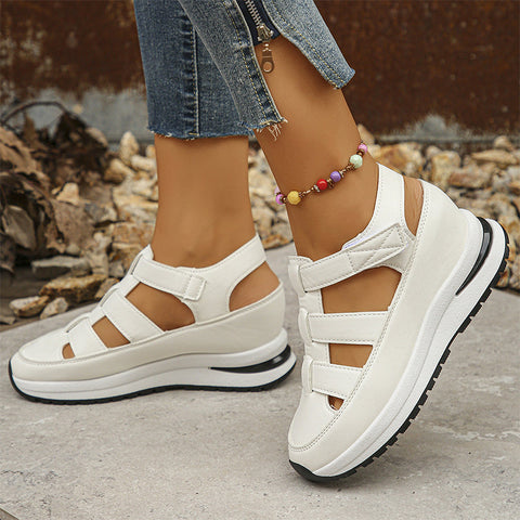 Melina | Damen-Orthopädische Sandalen mit Klettverschluss und geschlossener Zehenpartie
