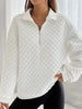 Geraldine | Damen - Trendiger V-Ausschnitt Pullover - Stylischer Reißverschluss