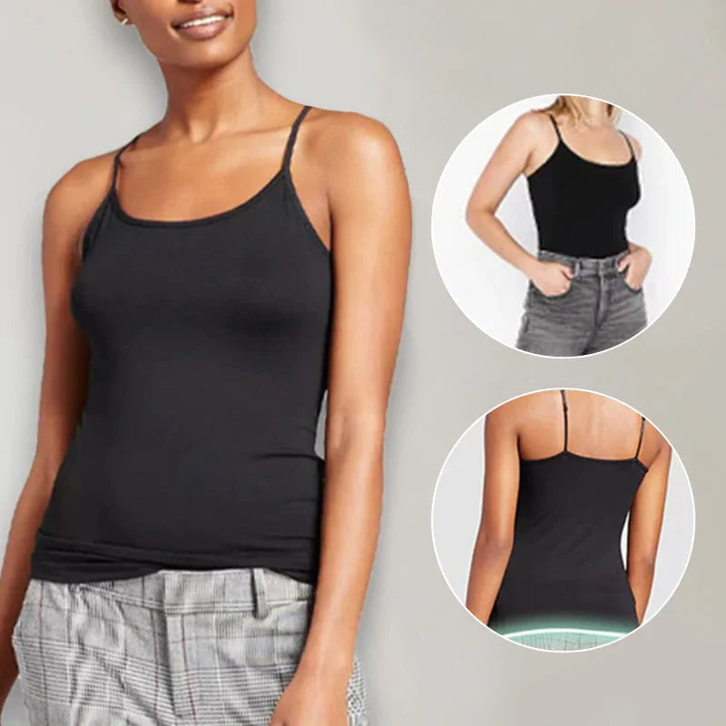 Leonora | Lockeres Leinen-Top mit integriertem BH