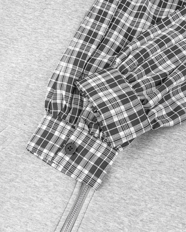 Brooklynn | Karo-gefütterter Dual-Wear Reißverschluss-Hoodie