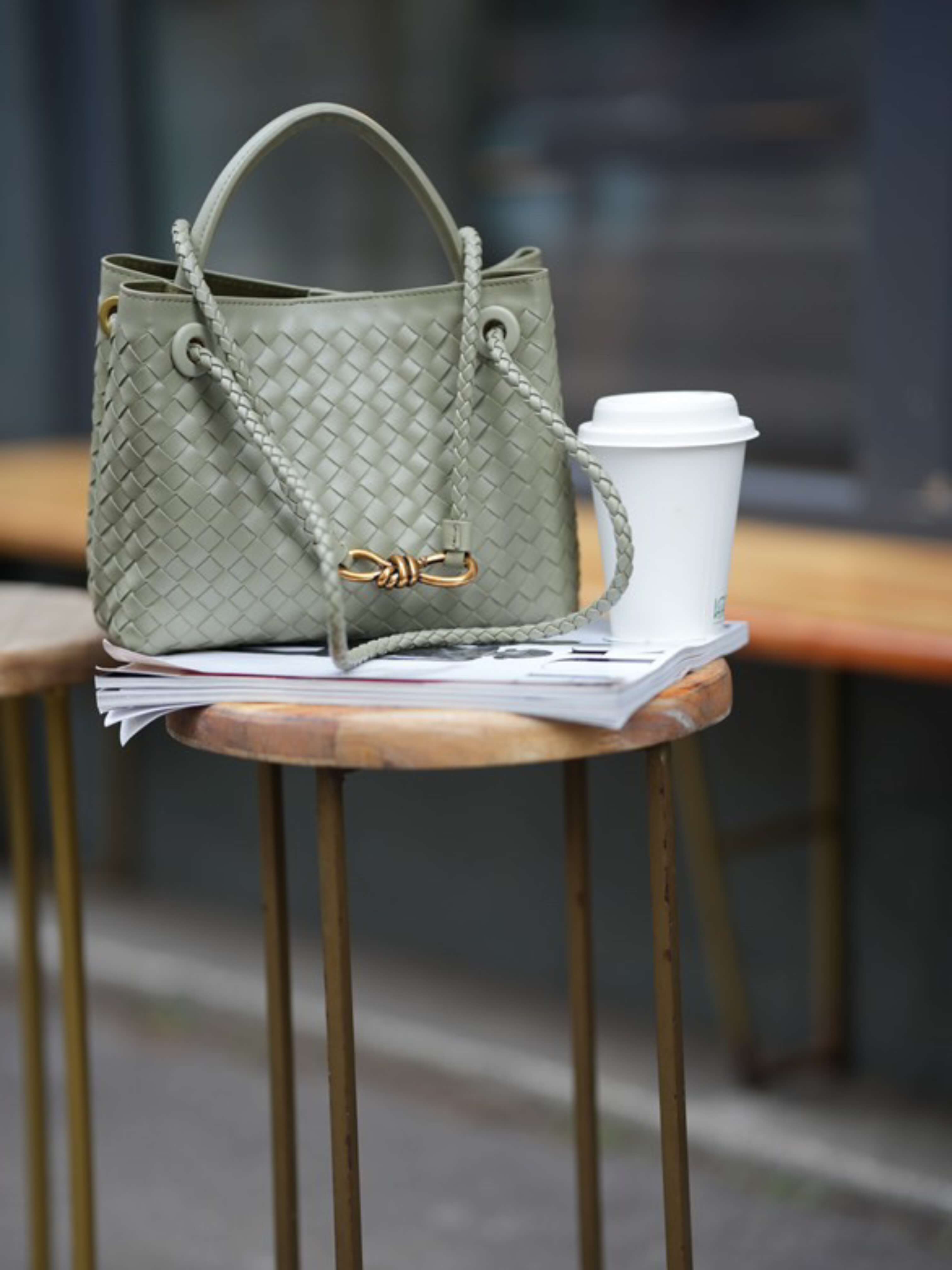 Sabine | Kleine Geflochtene Tasche aus Veganem Leder