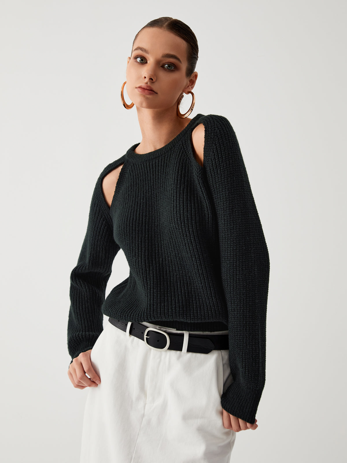 Clara | Eleganter Cold Shoulder Pullover