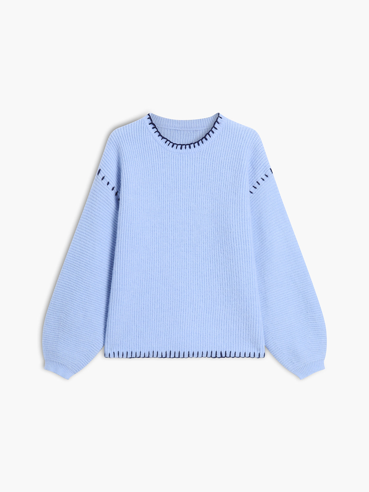 Mia | Lässiger Babyblauer Pullover