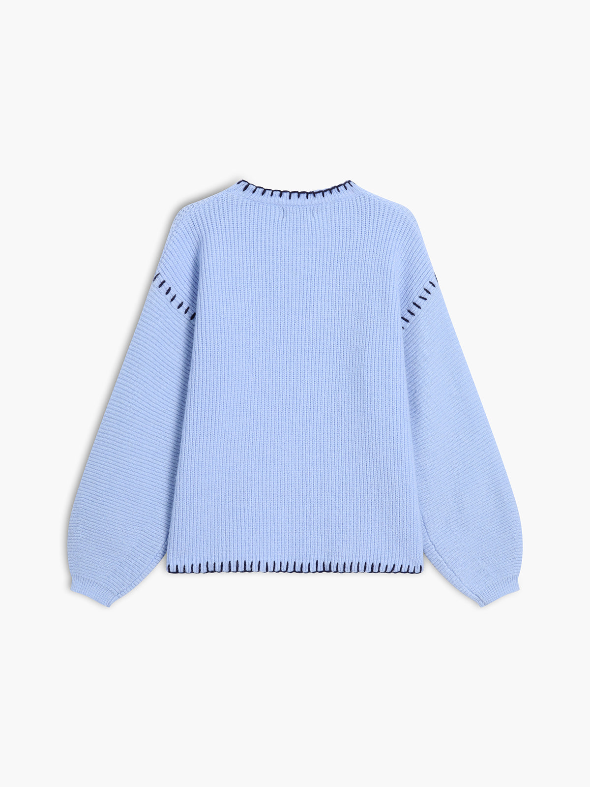 Mia | Lässiger Babyblauer Pullover