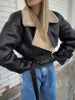 Sherpa | Gefütterte Shearling Leder Flugjacke