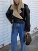 Sherpa | Gefütterte Shearling Leder Flugjacke