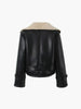 Sherpa | Gefütterte Shearling Leder Flugjacke