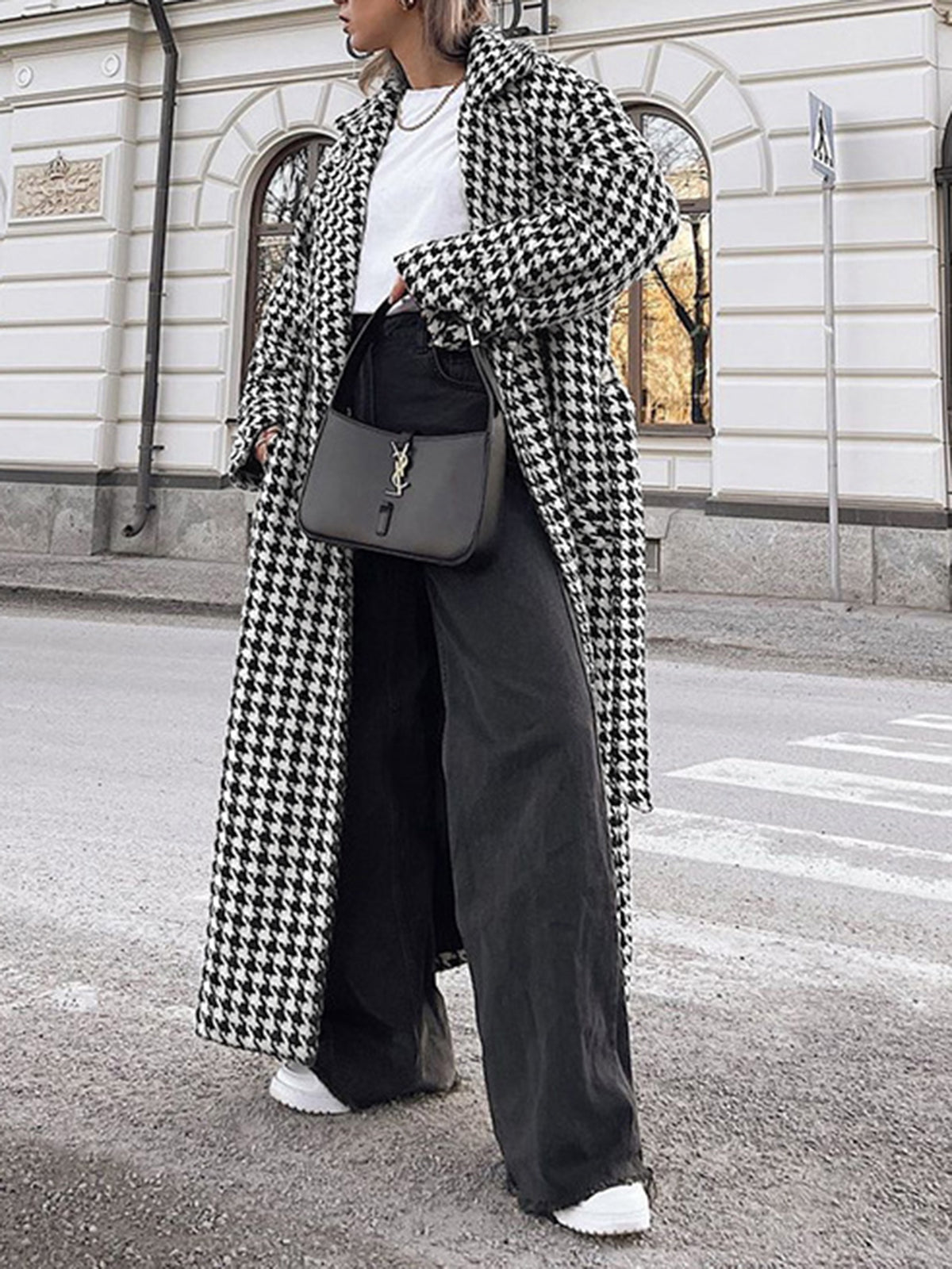 Felix | Hahnentritt-Tweed-Trenchcoat
