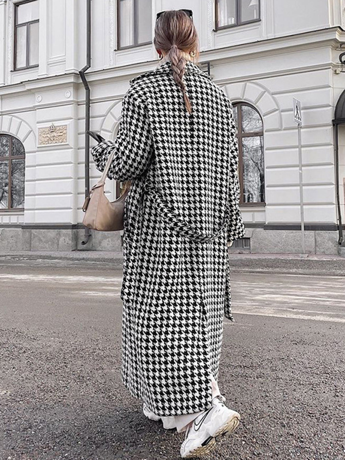 Felix | Hahnentritt-Tweed-Trenchcoat