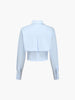 Leo | Elegantes Doppellagen-Crop-Shirt in Babyblau