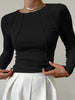 Clara | Elegantes Langarm-Top mit Paspel