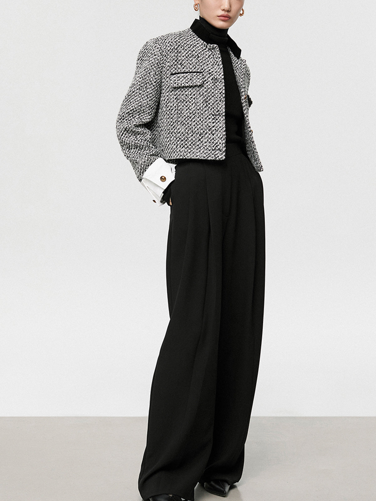 Clara | Eleganter Tweed Boucle Kurzblazer