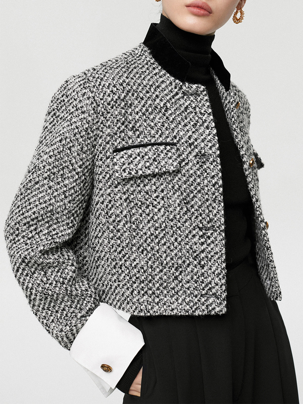 Clara | Eleganter Tweed Boucle Kurzblazer