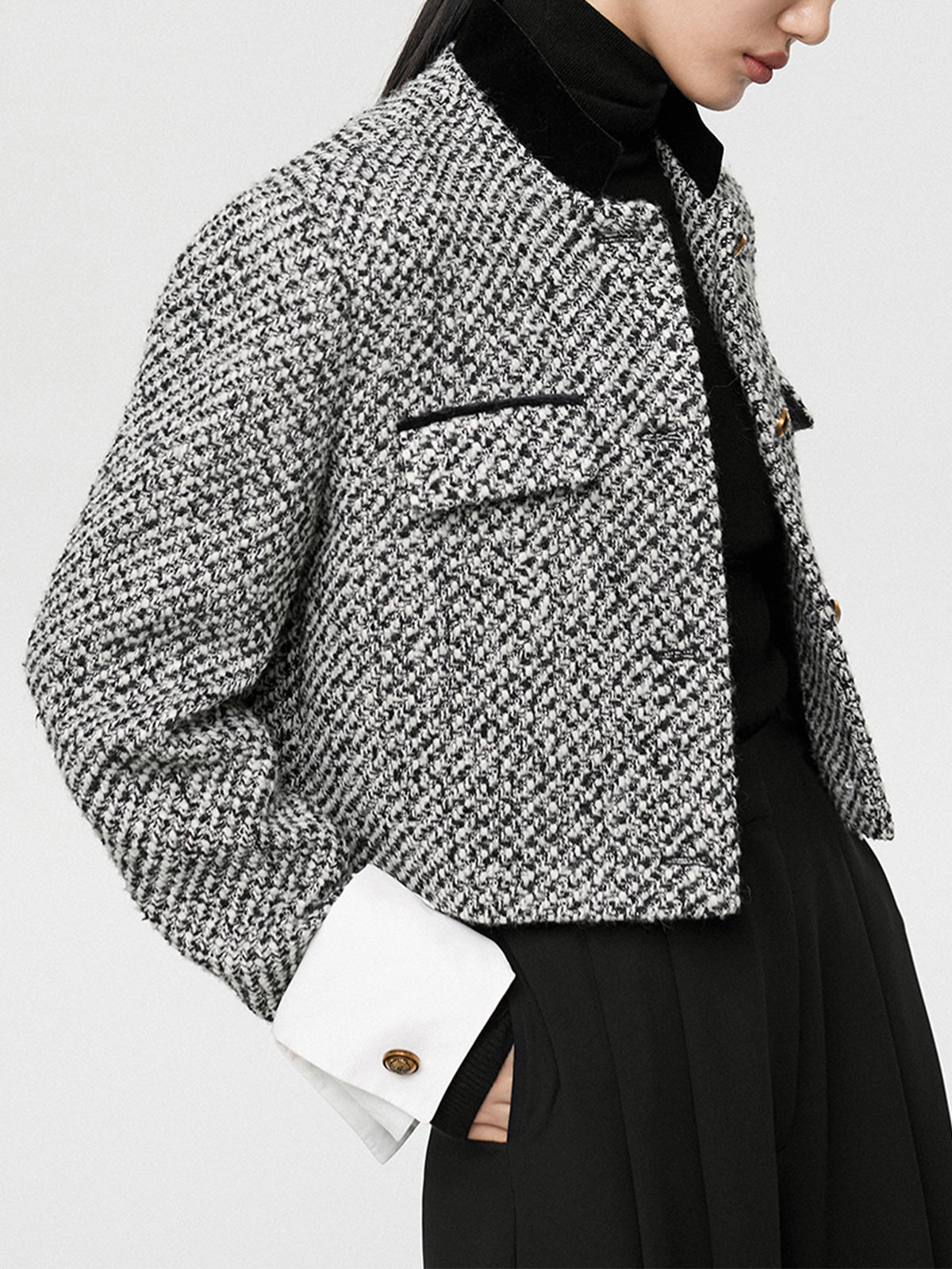 Clara | Eleganter Tweed Boucle Kurzblazer