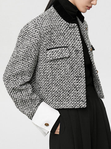 Clara | Eleganter Tweed Boucle Kurzblazer