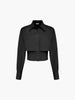 Leo | Elegantes Doppellagen-Crop-Shirt in Babyblau