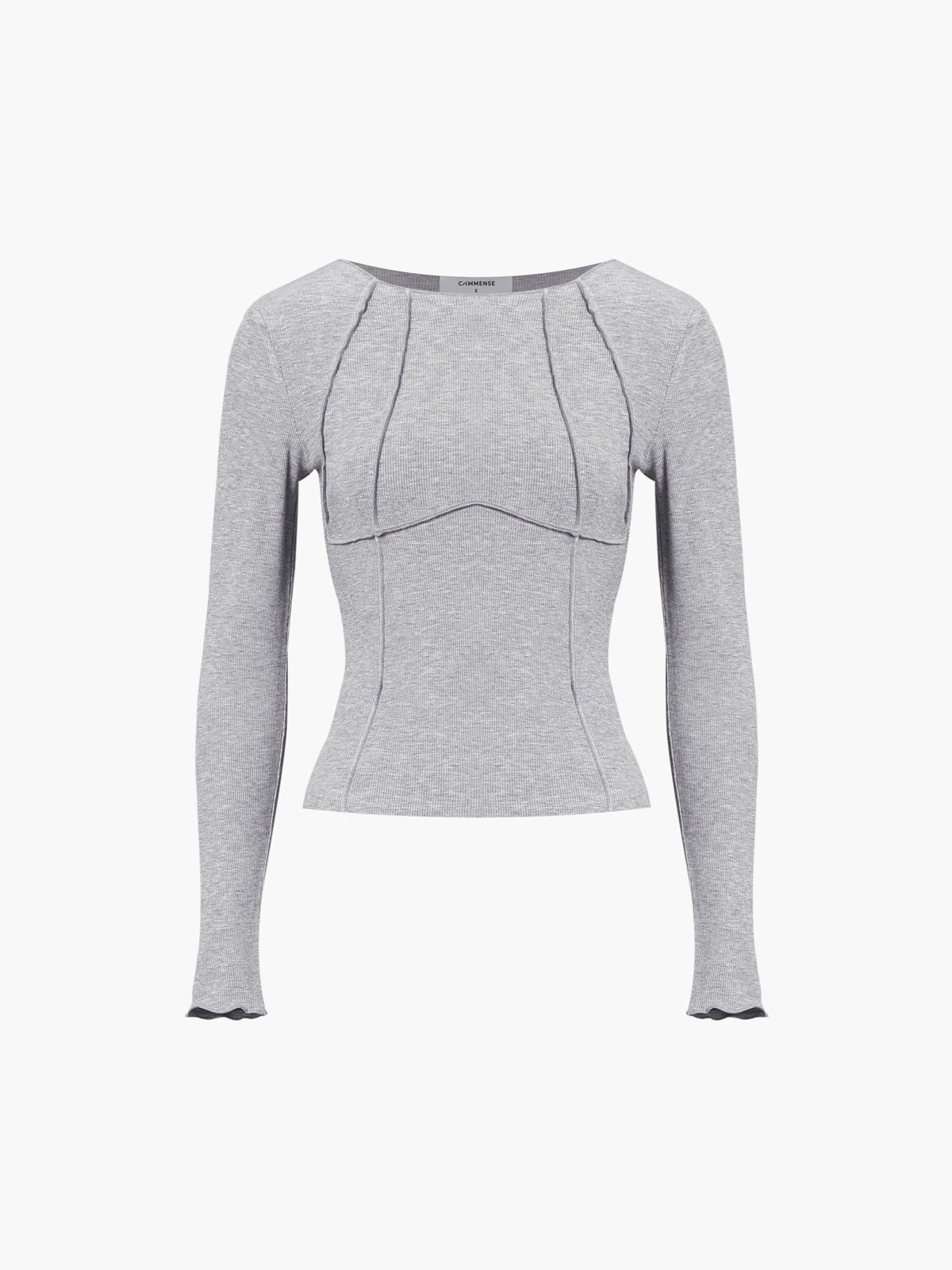 Clara | Elegantes Langarm-Top mit Paspel