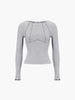 Clara | Elegantes Langarm-Top mit Paspel