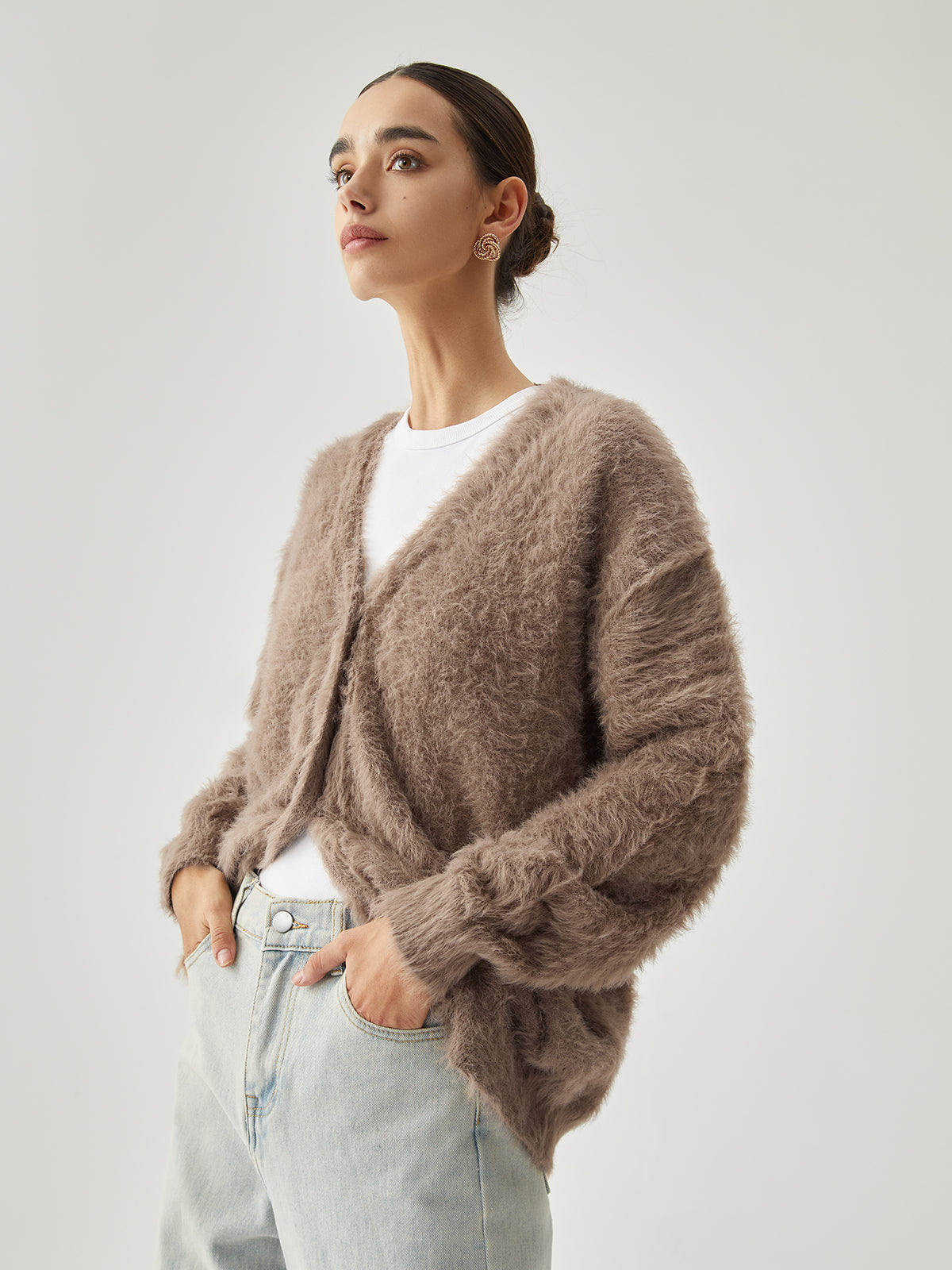 Emma | Kuschelige Fuzzy-Strickjacke mit Knopfleiste