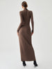 Clara | Elegantes Bodycon-Kleid mit Schal und hohem Halsausschnitt