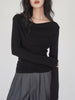 Anja | Drapiertes Langarm-Slinky-Shirt