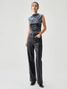 Clara | Elegantes drapiertes Samt-Crop-Top