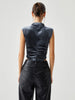 Clara | Elegantes drapiertes Samt-Crop-Top
