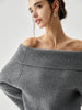 Clara | Übergroßer Off Shoulder Strickpullover