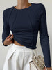 Clara | Elegantes Langarm-Top mit Paspel
