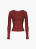 Clara | Elegantes Langarm-Top mit Paspel