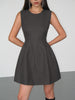 Clara | Ärmelloses Mini Kleid mit Rundhalsausschnitt