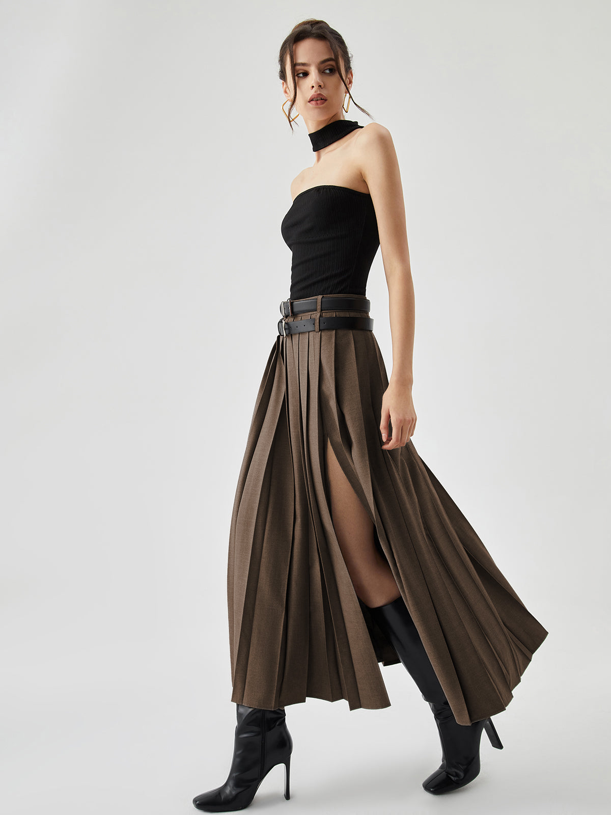 Clara | Eleganter Plissierter Maxi-Rock