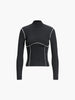 Martin | Kontrastiertes Mock Neck Langarmoberteil