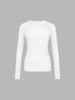 Clara | Asymmetrisches Langarmshirt aus Rippenstrick