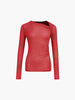 Clara | Asymmetrisches Langarmshirt aus Rippenstrick