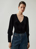 Rosalie | Samtiges Crop Top mit V-Ausschnitt und Knöpfen