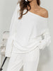 Leonie | Asymmetrisches, schulterfreies Sweatshirt