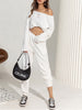 Leonie | Asymmetrisches, schulterfreies Sweatshirt
