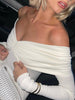 Clara | Off-Shoulder Maxikleid mit Rüschen und Überlappung