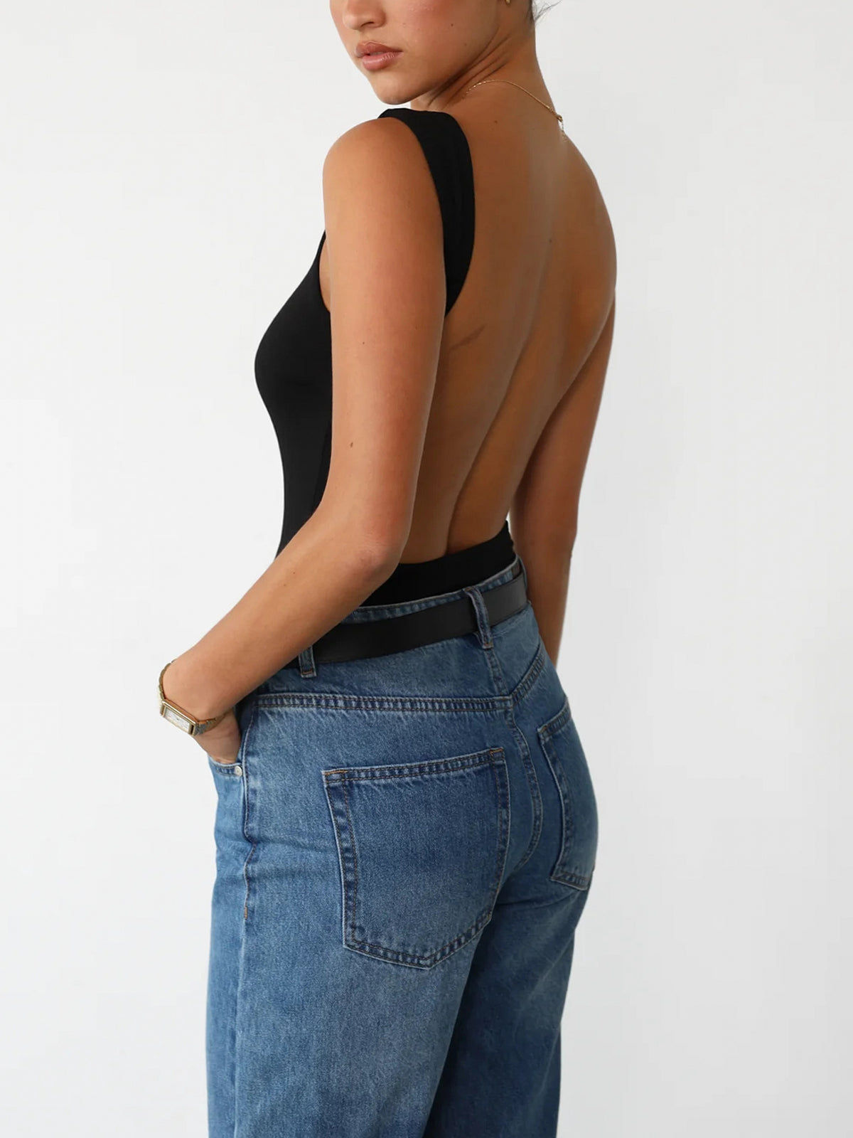 Clara | Slinky Bodysuit mit offenem Rücken
