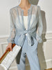 Lisa | Durchsichtiges Langarm-Button-Up Hemd