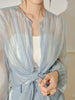 Lisa | Durchsichtiges Langarm-Button-Up Hemd