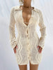 Carla | Jacquard Cardigan Kurzes Strickkleid