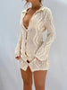 Carla | Jacquard Cardigan Kurzes Strickkleid