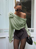 Clara | Asymmetrisches Chiffon Top mit Einem Schulterträger