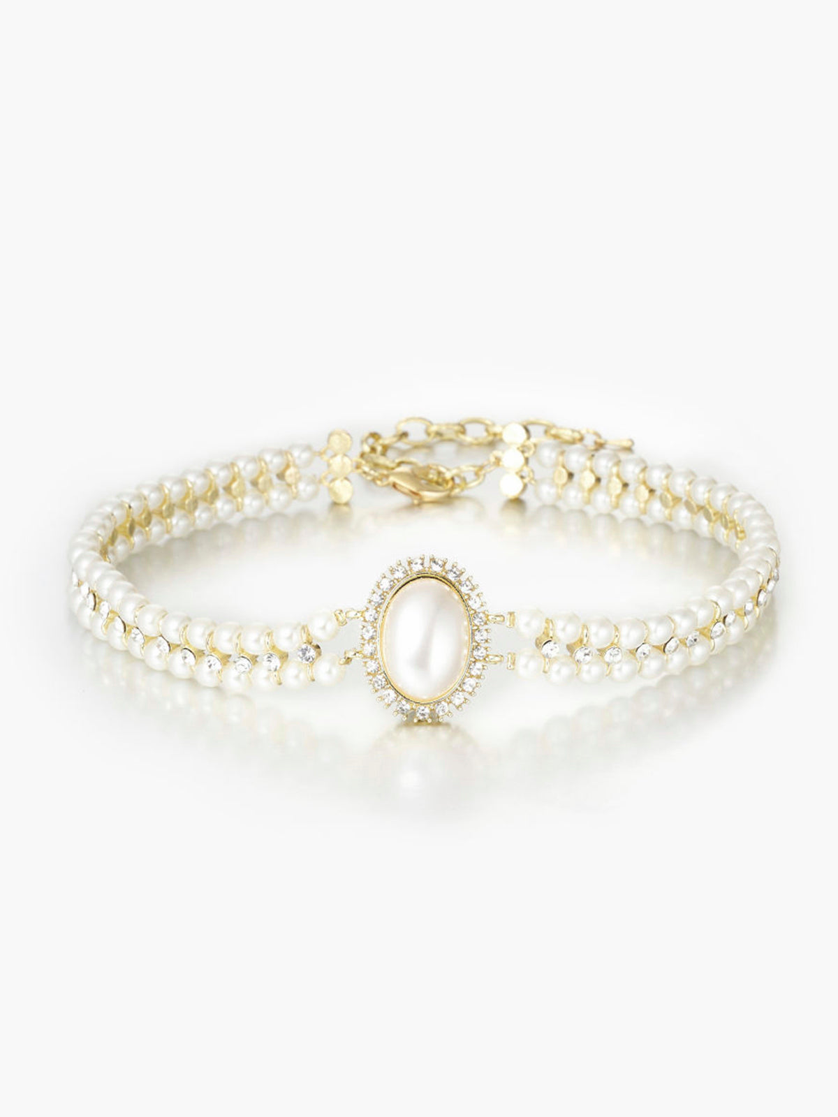 Clara | Vintage Choker mit Doppellagigem Kunstperlendesign